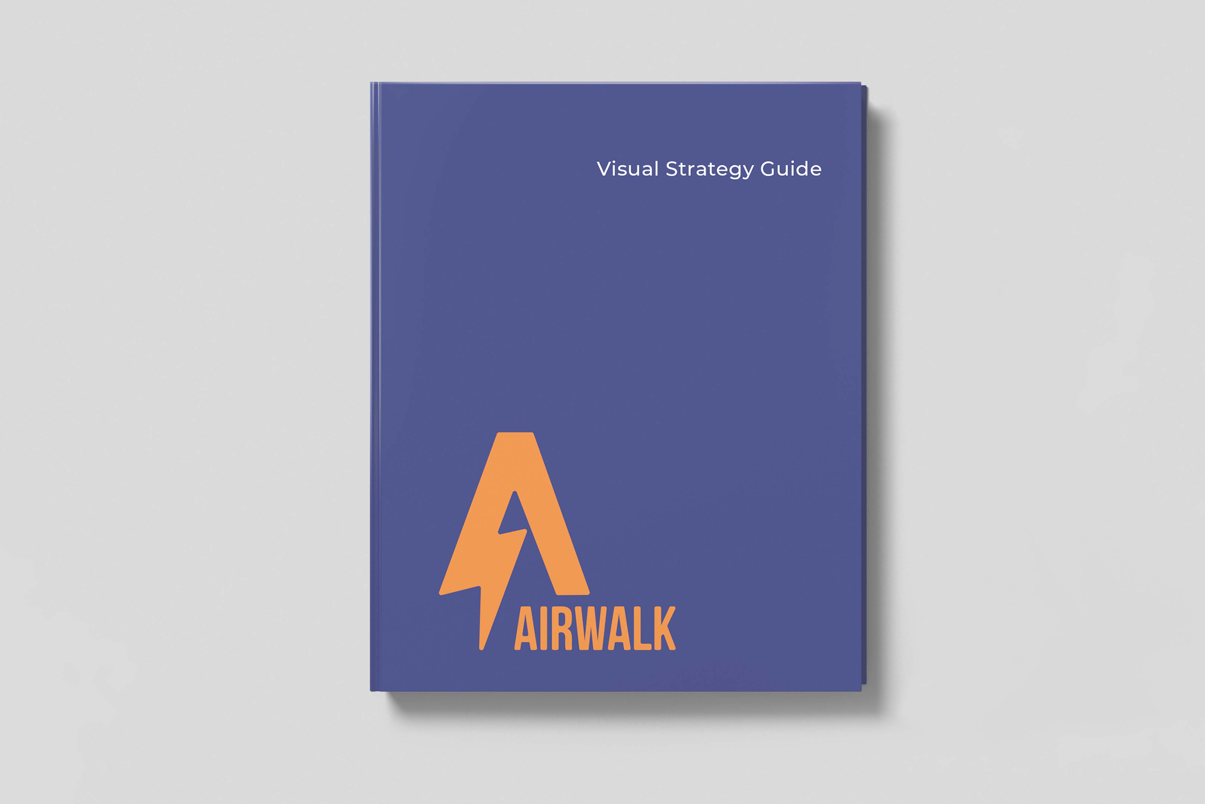 Purple Visual Strategy Guide cover featuring the Airwalk identity