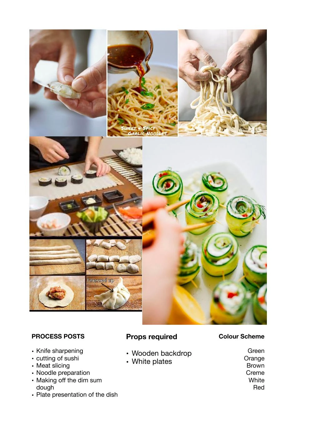 Original Hashi process photography mood board