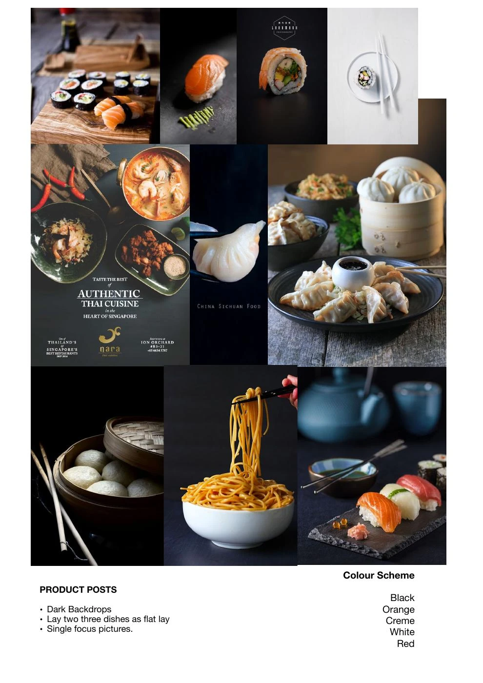Original Hashi product photography mood board