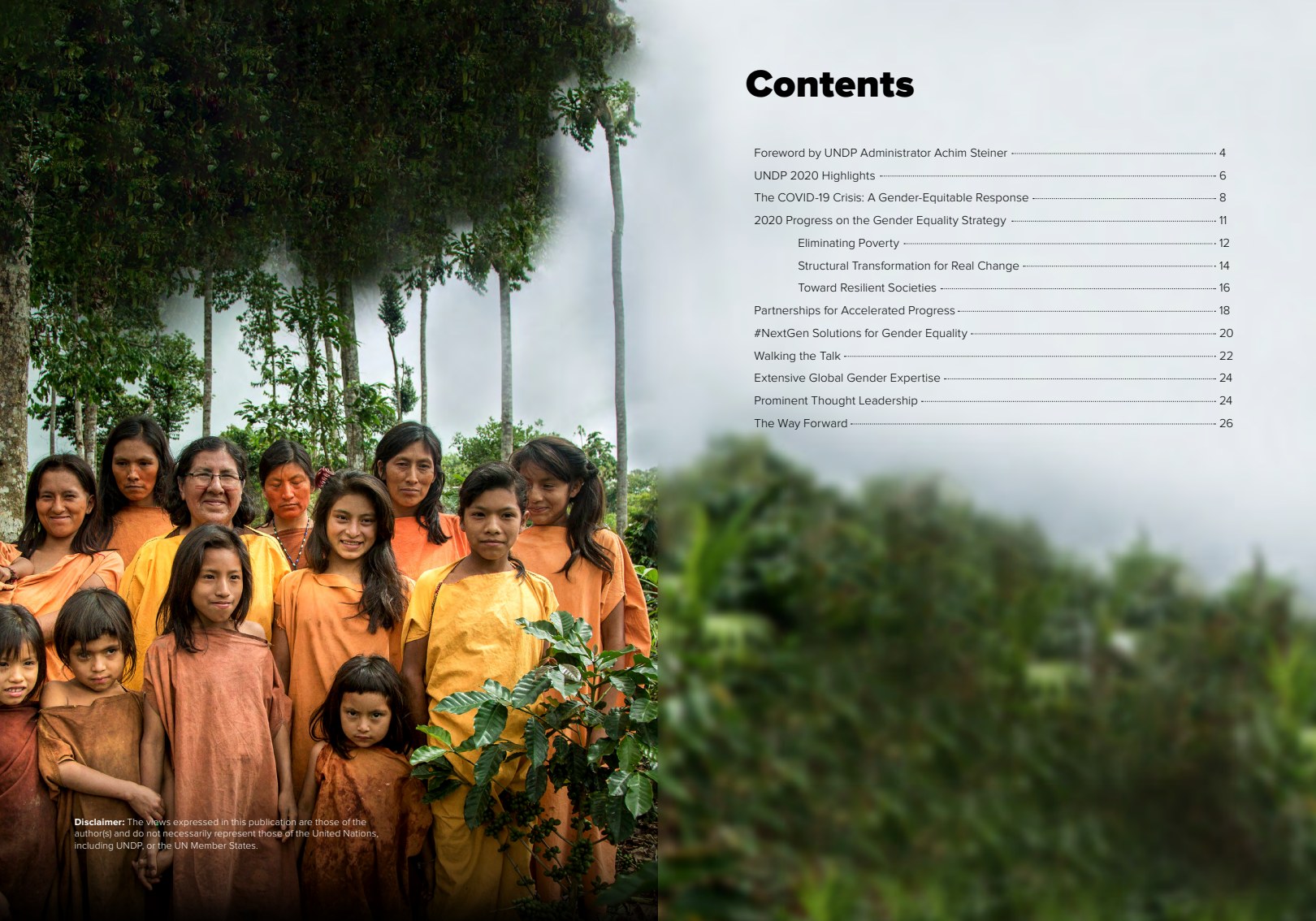 Gender Equality annual report opening spread