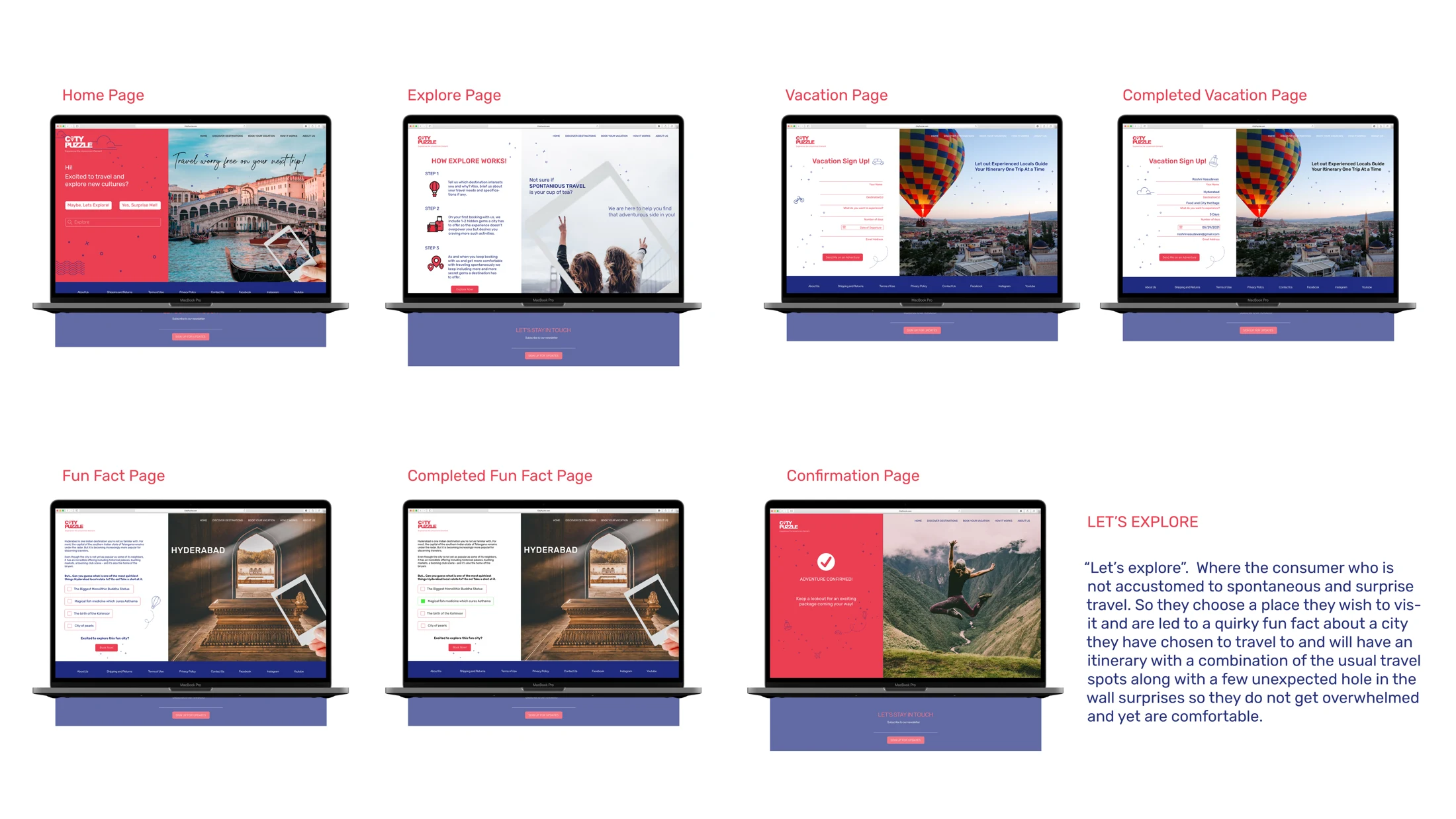 Let’s explore / Destination selection and trip planning.